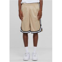 Men's Stripes Mesh Shorts - Unionbeige/Black/White