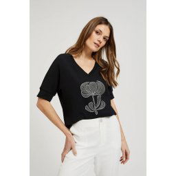 Marisse Women's Sweatshirt L-Bl-4301 Black