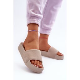 BIG STAR SHOES Дамски велурени сандали на платформа Big Star