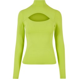 Women's turtleneck with long sleeves - yellow