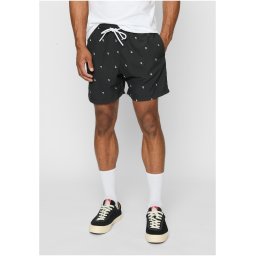 Men's swimwear with embroidery black/palm