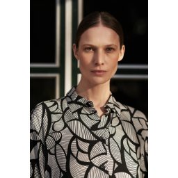 Marisse Women's Shirt L-Ko-4364 Black_White