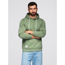 Ombre Men's kangaroo sweatshirt with hood - green