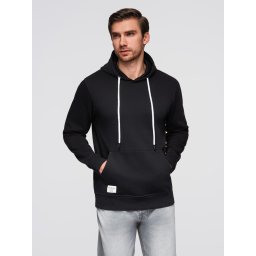 Ombre Men's kangaroo sweatshirt with hood - black