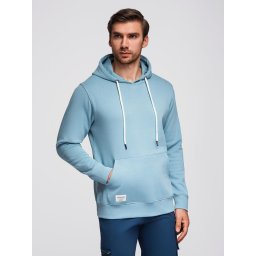 Ombre Men's kangaroo sweatshirt with hood - blue
