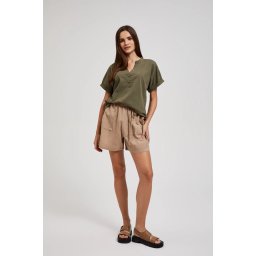 Marisse Women's Shorts L-Sh-4313 Coffee