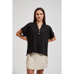 Marisse Women's Blouse L-Ts-4414 Black