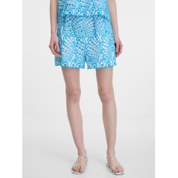 Orsay Blue Women's Patterned Shorts - Women's