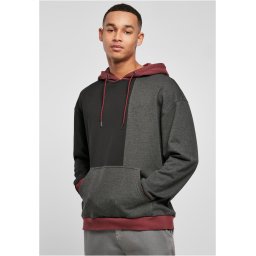 Oversized Color Block Hoody black/charcoal
