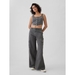 GAP Pants with Pockets Baggy Khaki Cargo - Ladies