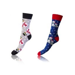 Bellinda CRAZY SOCKS 2x - Cheerful Socks 2 Pairs - Grey - Blue