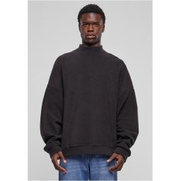 Men's fleece oversized sweatshirt Crew black