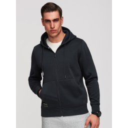 Ombre Men's unbuttoned BASIC sweatshirt - black