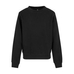 Girl's sweatshirt Light Terry Crewneck black