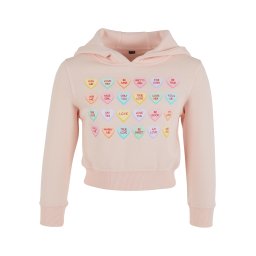 Children's cropped sweatshirt Sweet Heart Candy pink