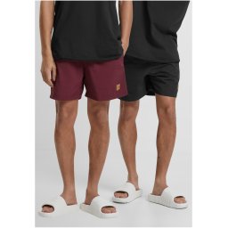 Men's swimwear Block 2 pcs black + cherry