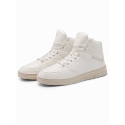 Ombre Insulated men's high top sneaker shoes - white