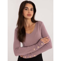 Purple classic long sleeve sweater