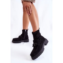 Women's suede boots La.Fi 250042B-SU Black
