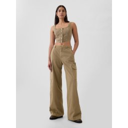 GAP Pants with Pockets Baggy Khaki Cargo - Ladies