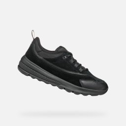 Black Men's Geox Spherica Actif Sneakers - Men's