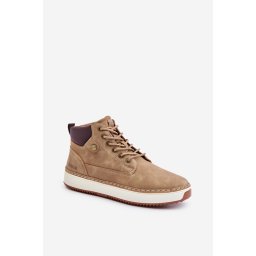 Lace-up men's ankle boots Big Star Hi-Poly System brown