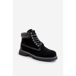 Suede insulated men's trappers Big Star HI-POLY SYSTEM black