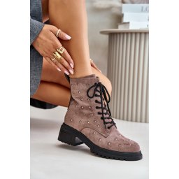 Decorated ankle boots Workery women's insulated D&A Taupe