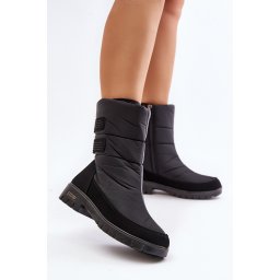 Women's Progress PROGJ-21-16 black snow boots with zip