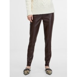 Brown Women's Leatherette Trousers ORSAY - Women's