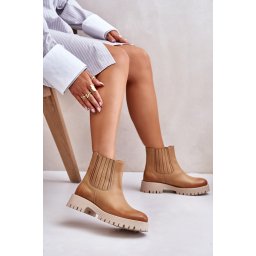 Lewski Shoes Дамски ботуши с плосък ток Lewski 3611 Кафяв