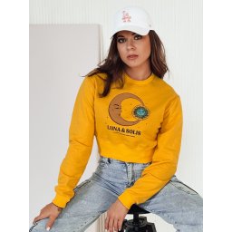 Bluza damska LUNA crop top żółta Dstreet