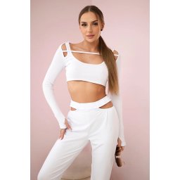 Top blouse set, white