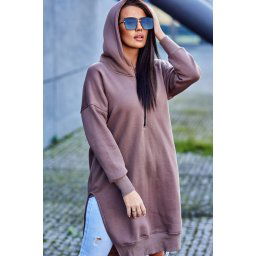 Insulated sweatshirt with mocha slits on the sides