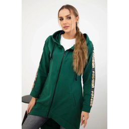 Zip-up sweatshirt at the back green