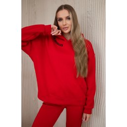Insulated set with embroidery Los Angeles red