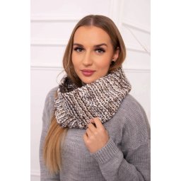 KN16 Women's chimney ecru+mocca