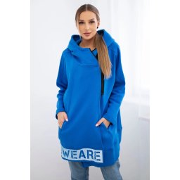 Insulated sweatshirt with zipper blue-purple