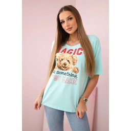 Blouse with Magic mint print
