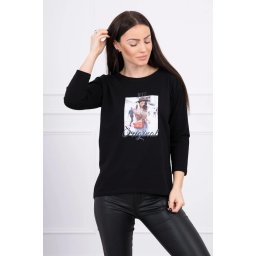 Blouse with Original black print