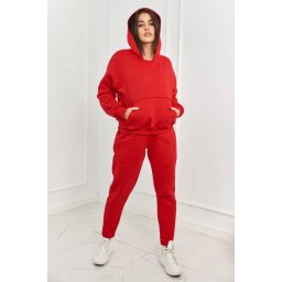 Insulated set sweatshirt + trousers red