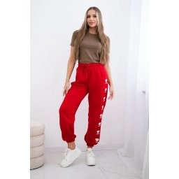 Cotton pants Amour red