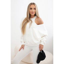3-piece set Sweatshirt + top + leggings ECRU