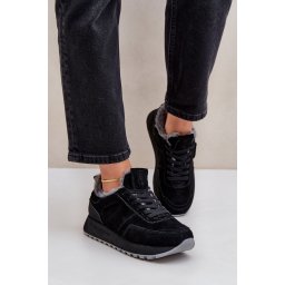BIG STAR SHOES Дамски Кецове С Козина И Блестящ Елемент Big Star