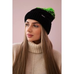 marka niezdefiniowana Cap with fleece Ilona K218 black+green