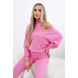 Kesi 3-piece set sweatshirt + top + leggings light pink