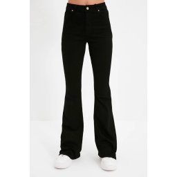 10913 Dewberry High Waist Women Jeans-BLACK