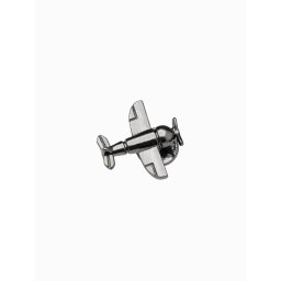 Ombre Metal decorative clothes pin aircraft with propeller - black