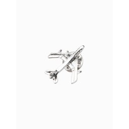 Ombre Decorative metal clothes pin airplane - silver