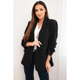 Kesi Włoski Elegant jacket with lapels black